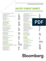 Equity Analyst Cheat Sheet