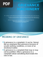 Grievance Machinery Report