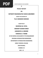 Project Report On Regenerative Shock Absorber