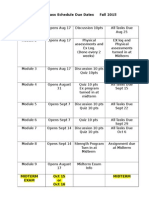 FALL 15 PE 100 Class Schedule