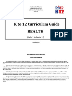 K to 12 Health Curriculum Guide