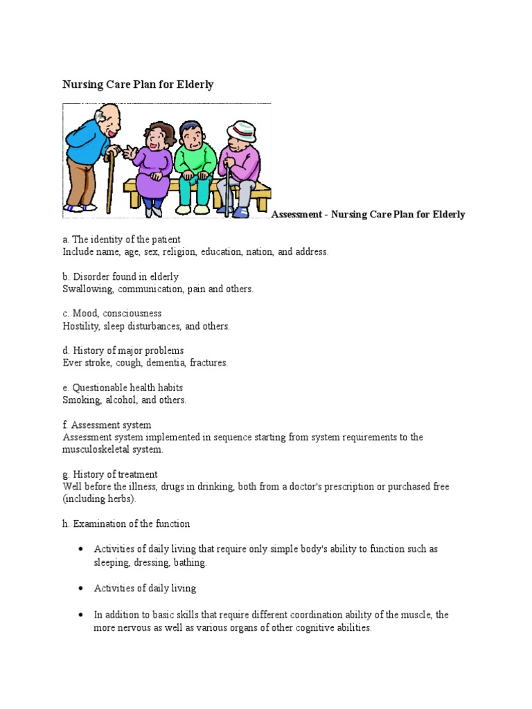 Nursing Care Plan for Elderly Patients | PDF | Headache | Pain