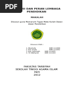 Download Makalah Peran Dan Fungsi Lembaga Pendidikan by Erahayani Ritonga SN277397067 doc pdf