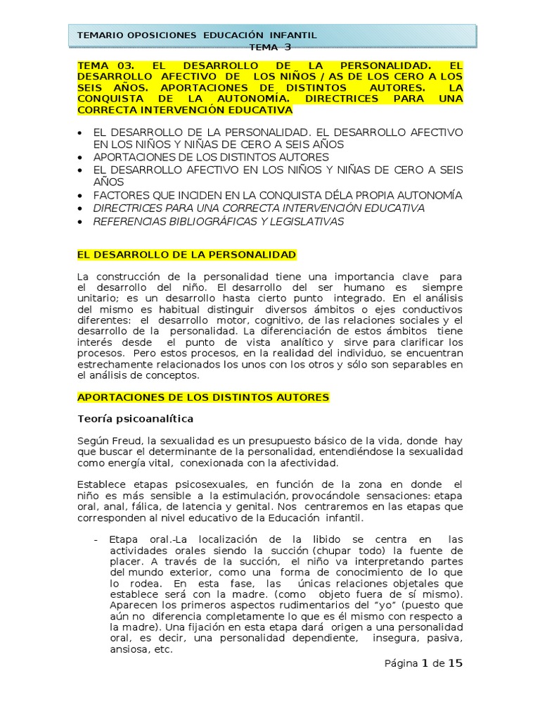 Desarrollo Afectivo en Educación Infantil | PDF | Teoría de apego | Adultos