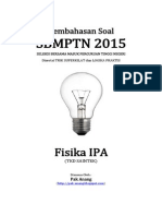 SBMPTN 2015 Fisika IPA Soal Pembahasan