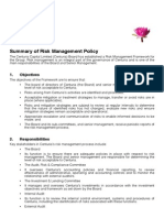 Summary Risk Management Framework