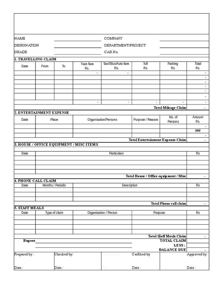 Reimbursement Form | PDF