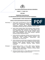 Pp-3 Tahun 2011 Tentang Pemberian Penghargaan Di Lingkungan Polri