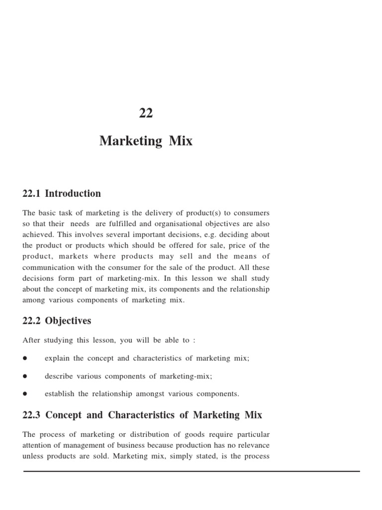 Understanding the Marketing Mix Elements | PDF