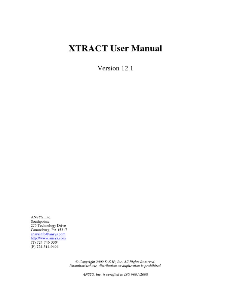 Xtract Manual PDF Parameter Programming) License