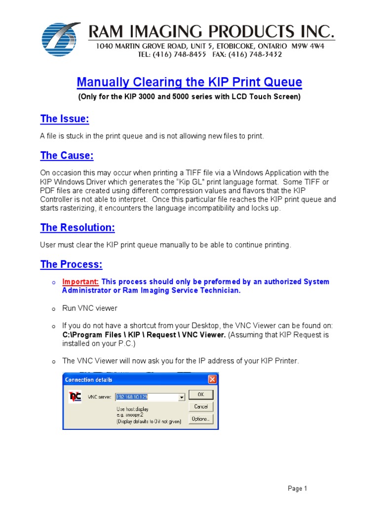 Clear KIP Print Queue Manually | PDF | Computer File | Icon (Computing)