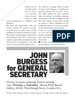 John Burgess London Launch