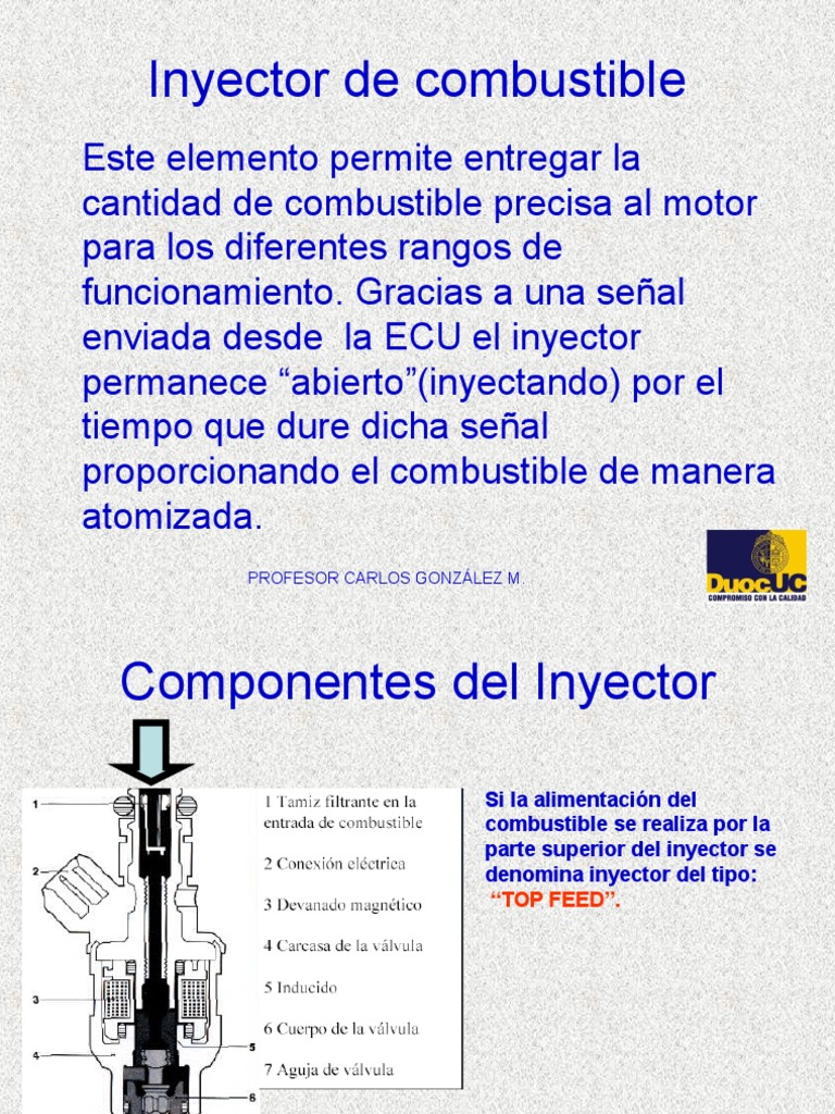 Funcionamiento del inyector de combustible | PDF | Máquinas ...
