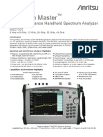 Spectrum Analyser Data Sheet