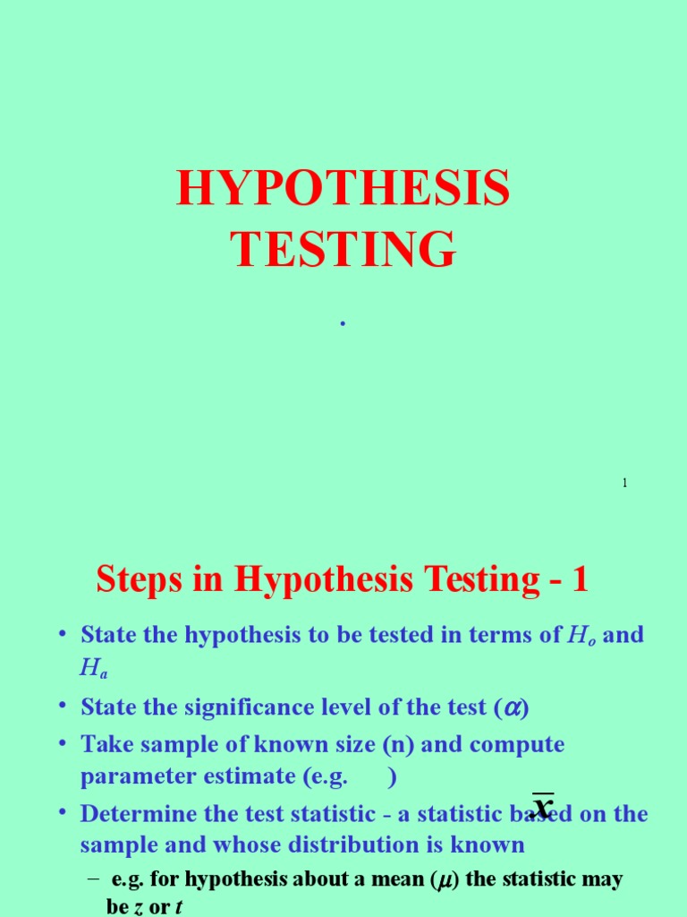 3301 Topic 9 Hypothesis Testing | PDF | Statistical Hypothesis Testing ...