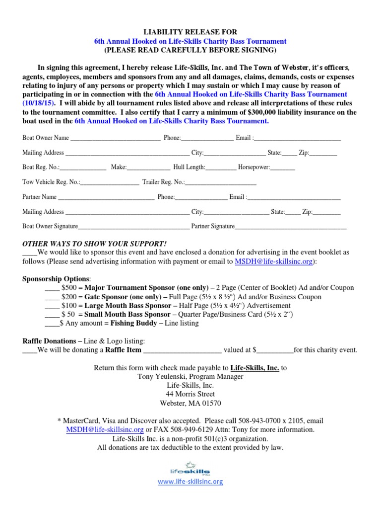 Registrationform CharityBassOctober2015Fall | PDF