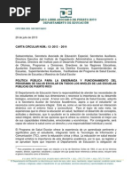 Cart Circular 12-2013-2014 Programa de Salud