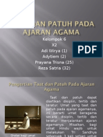 Taat Dan Patuh Pada Ajaran Agama