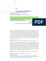 Revista de Investigación Educativa 12: La Construcción Social y Local Del Espacio Áulico en Un Grupo de Escuela Primaria