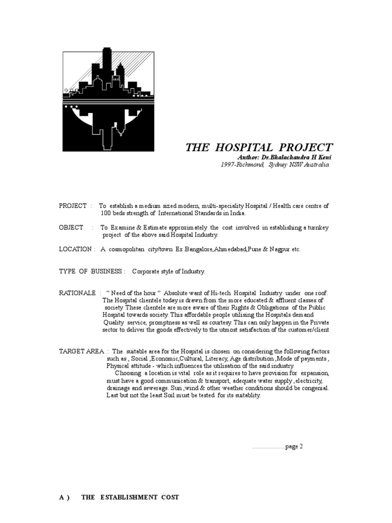 Hospital Project Proposal PDF Hospital Patient