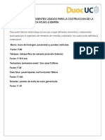 Elementos y Componentes Usados para La Costruccion de La Bodega de La Fabrica Hojas