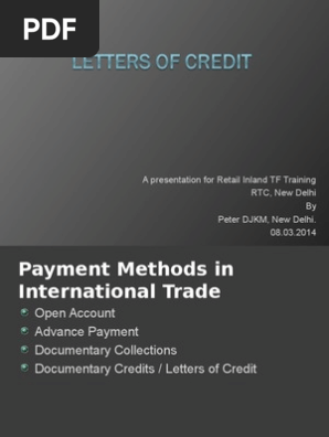 Letter of Credit