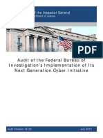 Department of Justice Inspector General Audit of FBI Next Generation Cyber Initiative