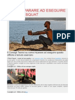 Come Imparare Ad Eseguire Il Pistol Squat