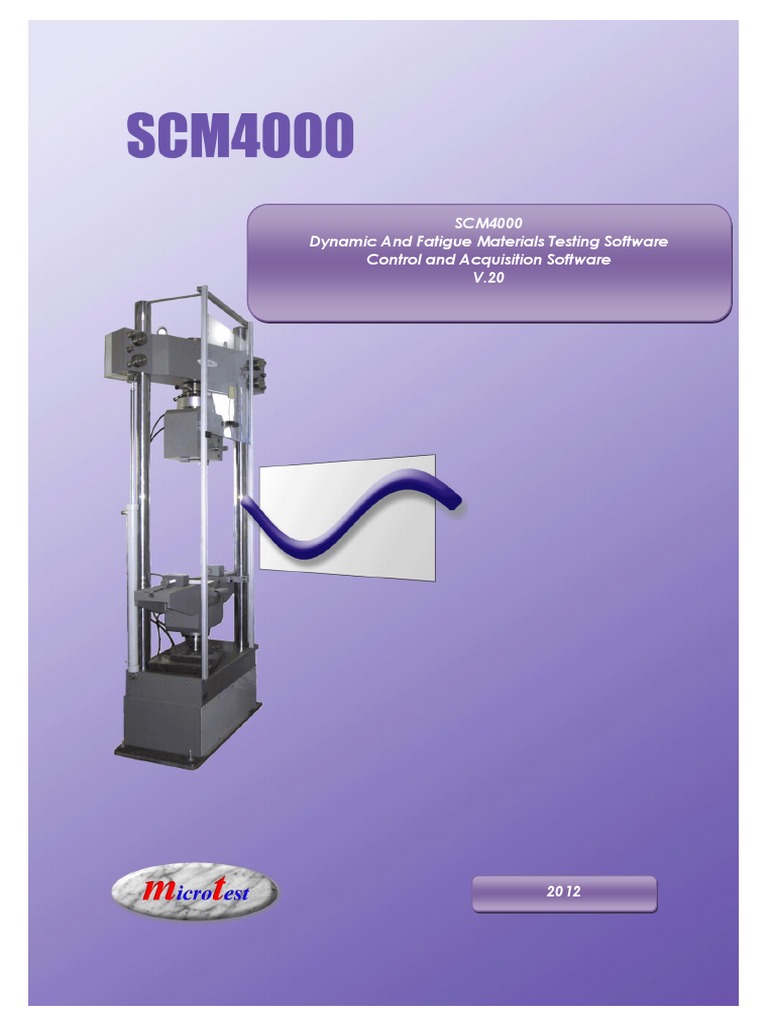 SCM4000 Dynamic Materials Testing Software | PDF | Fracture | Fatigue ...