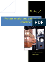 TLIA407C - Process Receipt and Delivery of Containers Cargo - Learner Guide