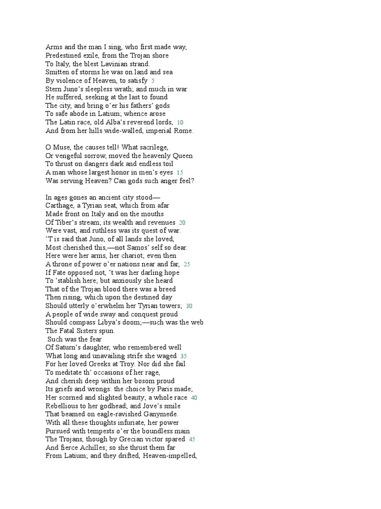 Arms and The Man I Sing Download Free PDF Mythology Unrest