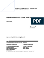 Nigerian Standard For Drinking Water Quality