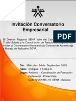 Invitación Conversatorio Empresarial 