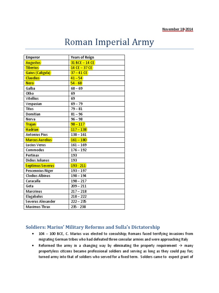 Roman Imperial Army | PDF | Augustus | Julius Caesar