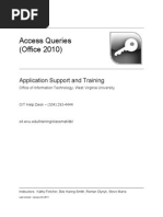 Access 2010 Queries