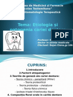 etiopatogenia cariei dentare