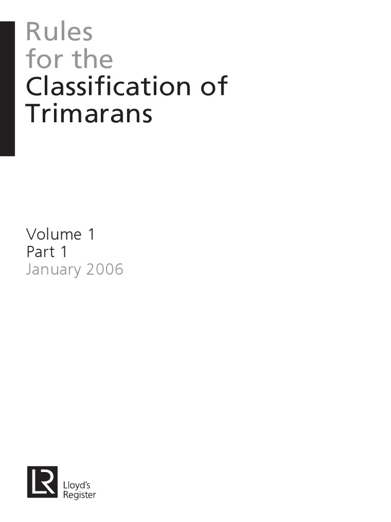 Trimaran Classification Rules Guide | PDF | Deck (Ship) | Hull (Watercraft)