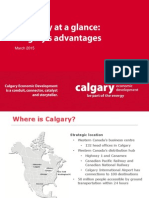Economy at a Glance Calgary's Advantages March 2015