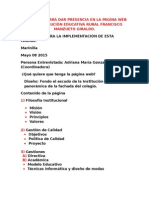 Requisitos para Dar Presencia en La Página Web A La Institución Educativa Rural Francisco Manzueto Giraldo.