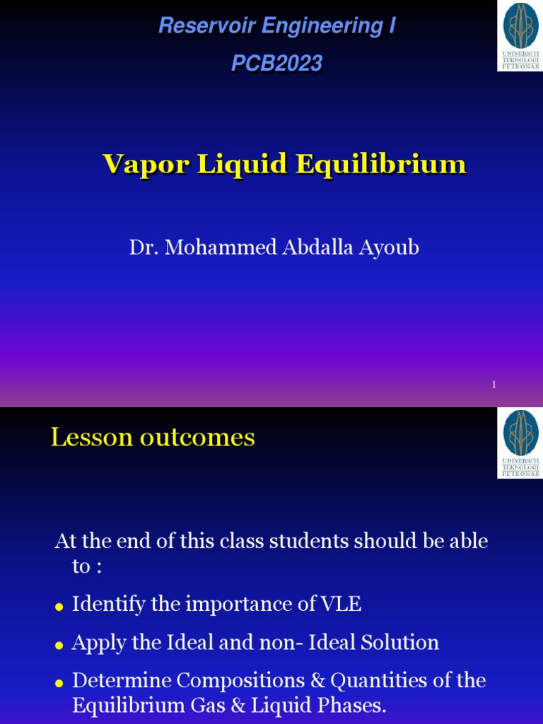 Understanding Vapor-Liquid Equilibrium | PDF | Phase (Matter) | Vapor