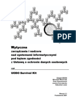 Wytyczna zarządzania i nadzoru nad systemami informatycznymi pod kątem zgodności z Ustawą o ochronie danych osobowych