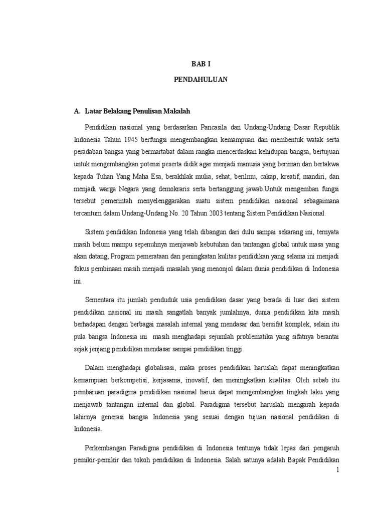 Makalah Paradigma Pendidikan Ed Shobirin