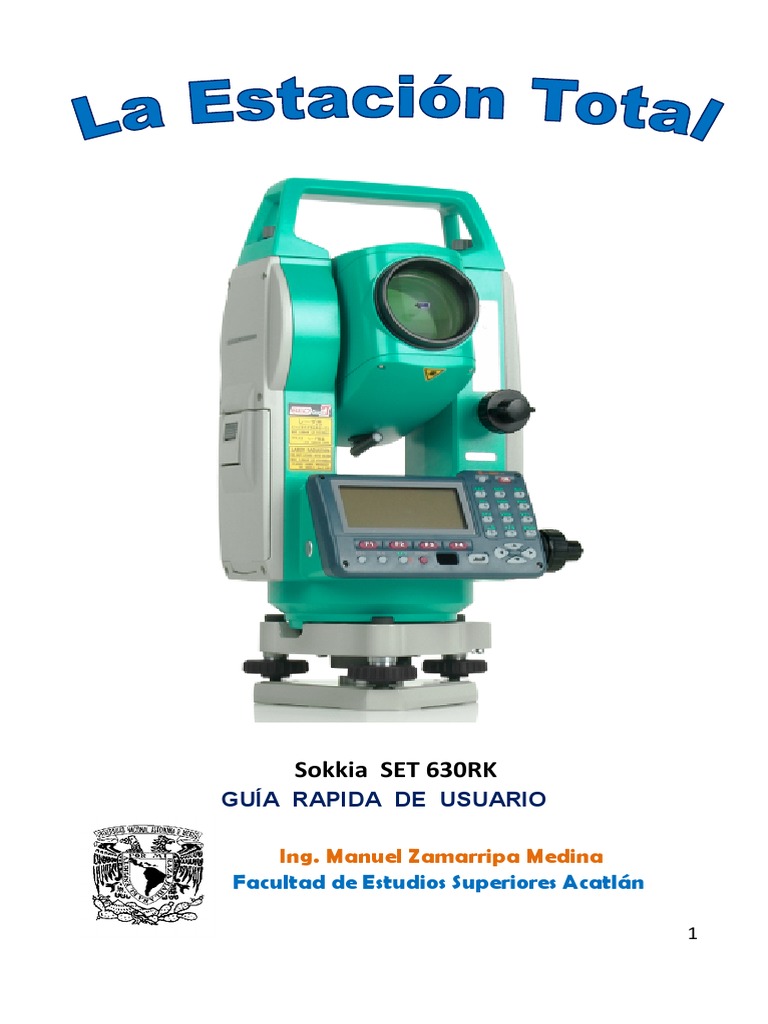 guia de estacion total Física aplicada e interdisciplinaria Física