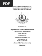 Download TEXTILE SPINNING MILLS ON MARKETING  ALLAMA IQBAL OPEN UNIVERSITY  by MMSQADRI SN27761866 doc pdf