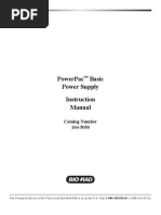 Powerpac Basic Power Supply Instruction Manual: Catalog Number 164-5050