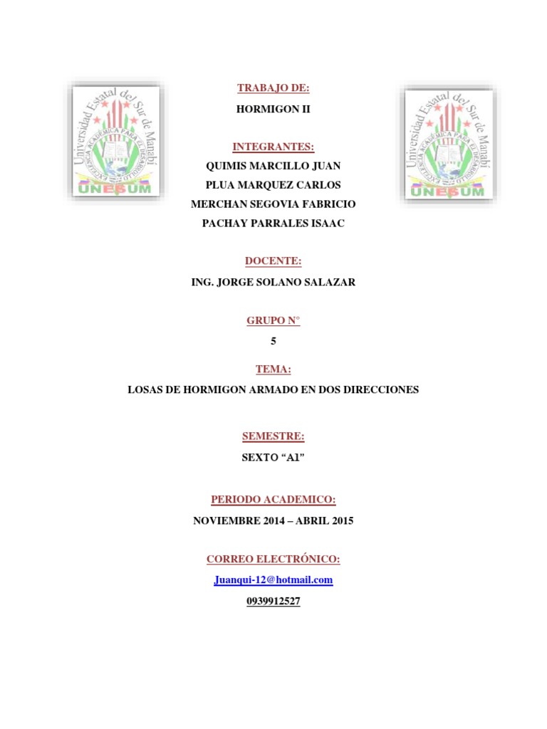 Losas de Hormigon Armado en Dos Direcciones | Rigidez | Mecánica