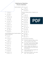 Simultaneous Equations