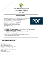 Supply Lists - 2015-16 First Grade 2