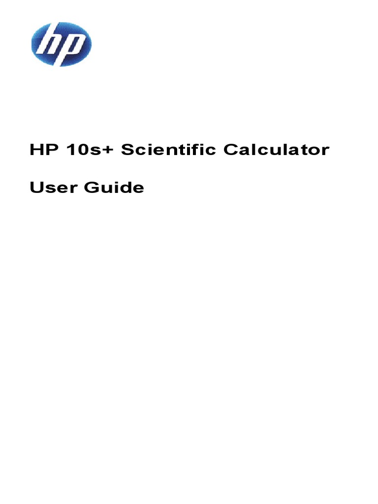 HP 10s+ Manual EN PDF Fraction (Mathematics) Standard Deviation