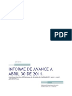 Informe de Avance Asohosval Abril 2011